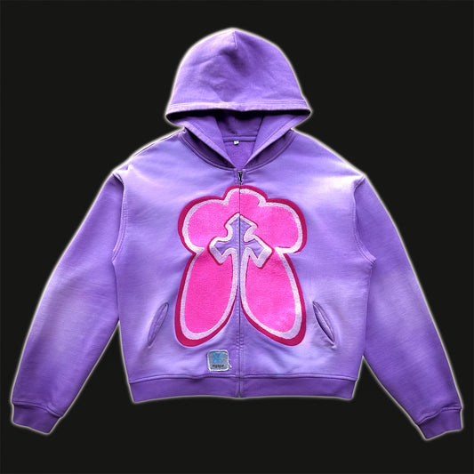 MAGENTA BOXY HOODIE