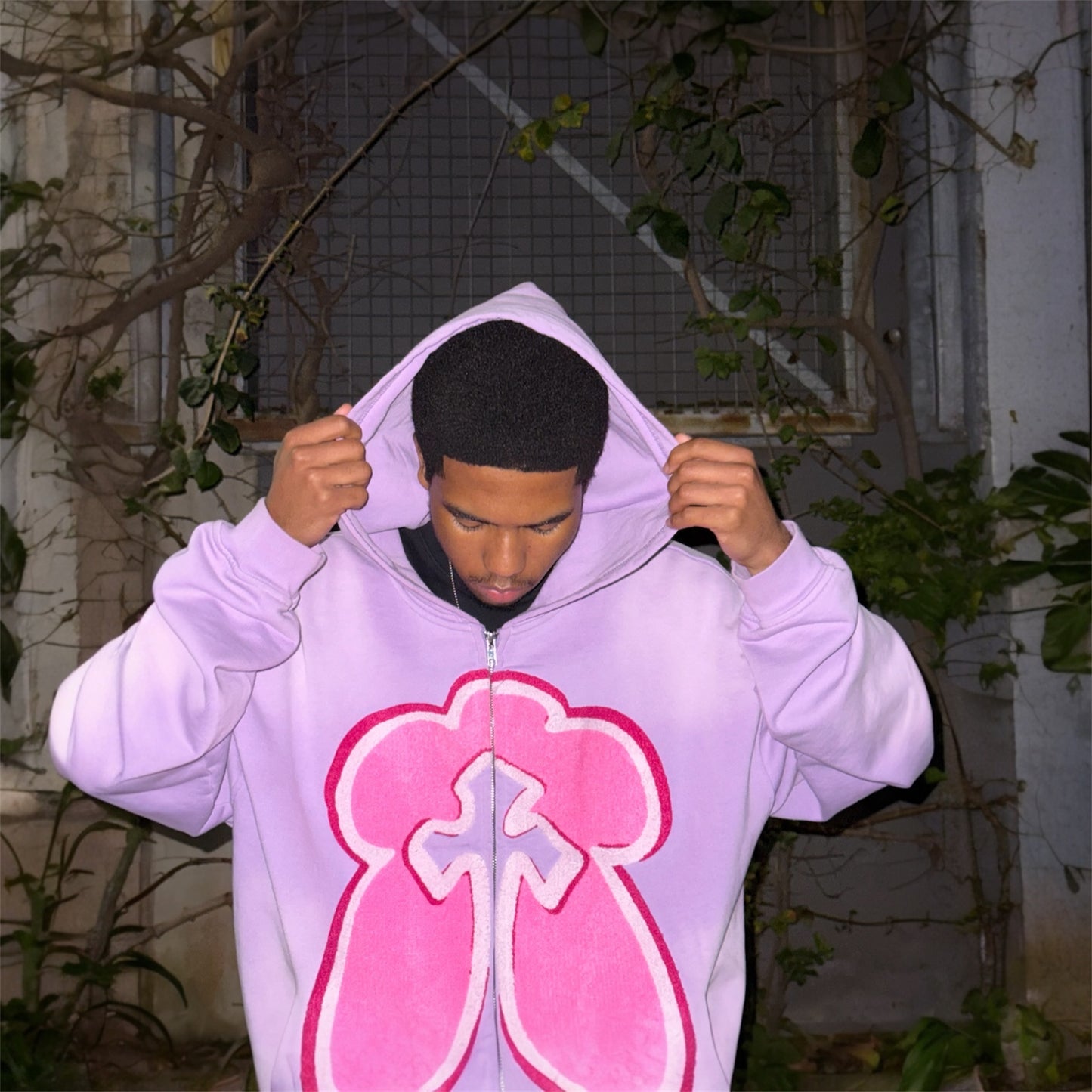 MAGENTA BOXY HOODIE