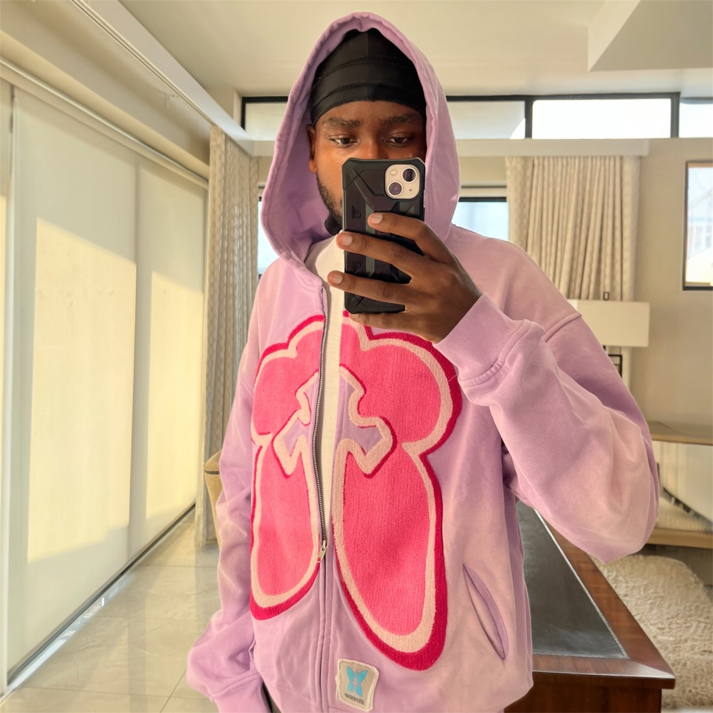 MAGENTA BOXY HOODIE